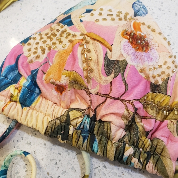 PQ Swim Oasis Embellished Bikini Top D/ Bottom Large - Picture 10 of 14